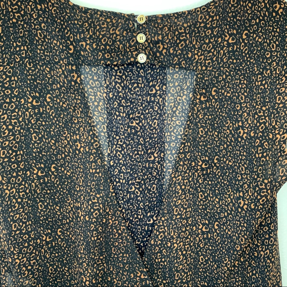 Mind Code Black And Brown Print With Ruffle Detai… - image 5